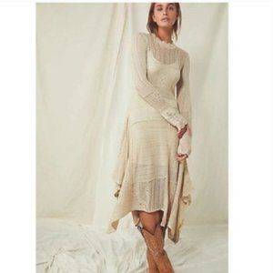 Free People 🤍SNOWFLAKE 🤍sweater dress size M